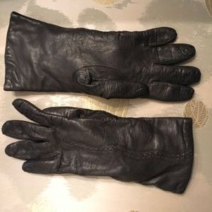 Italian Leather Cashmere Lined Leather Gloves